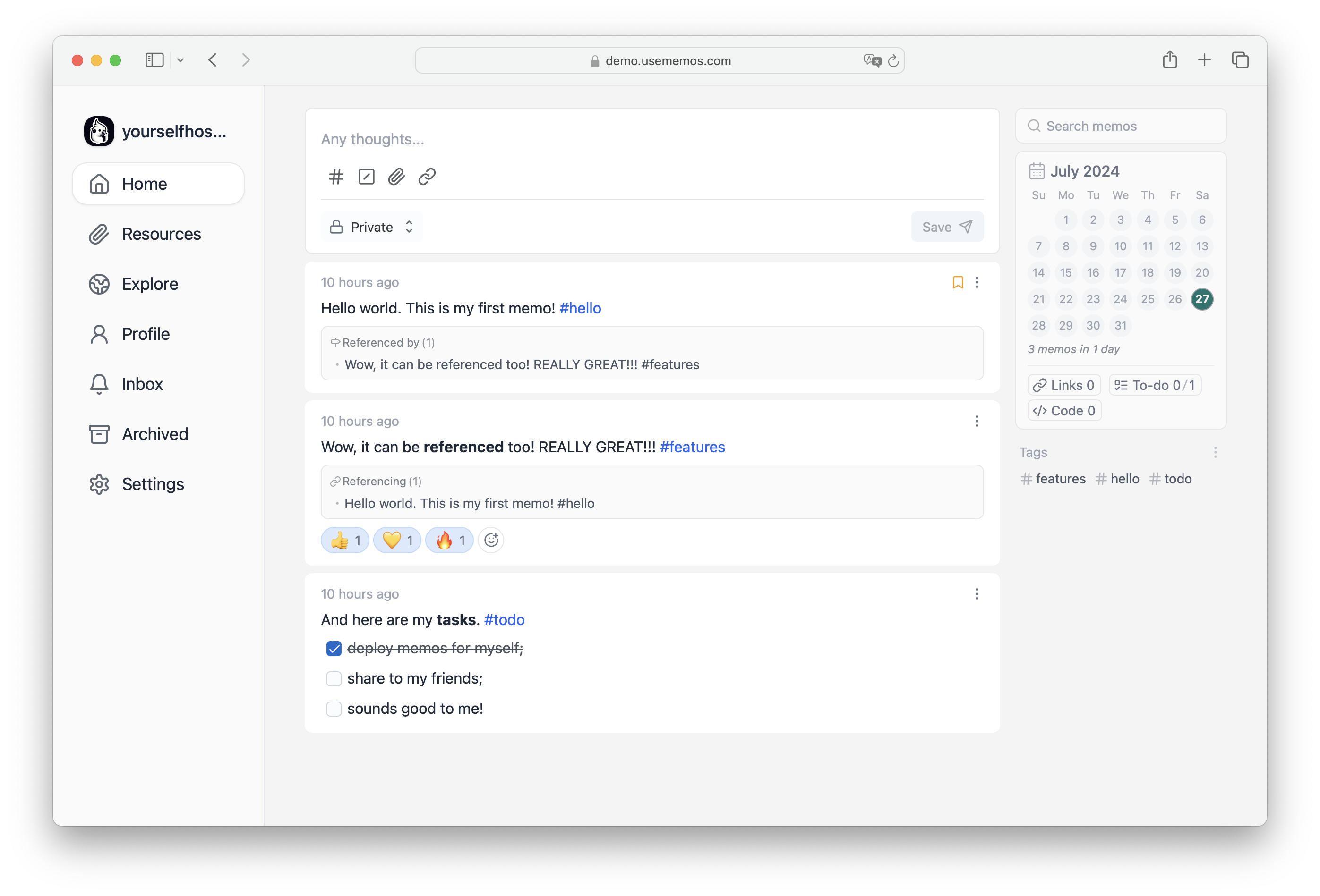 Usermemos Screenshot