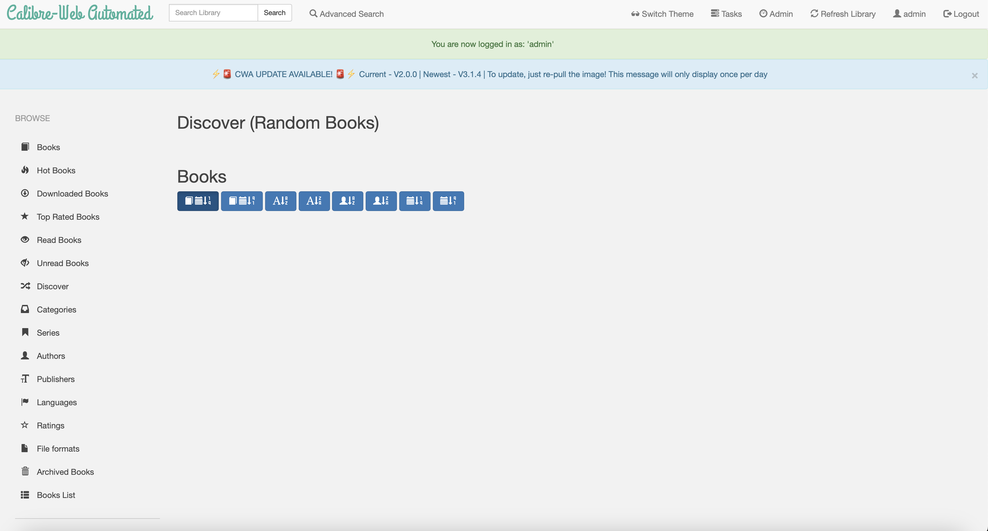 Calibre Web Automated Screenshot
