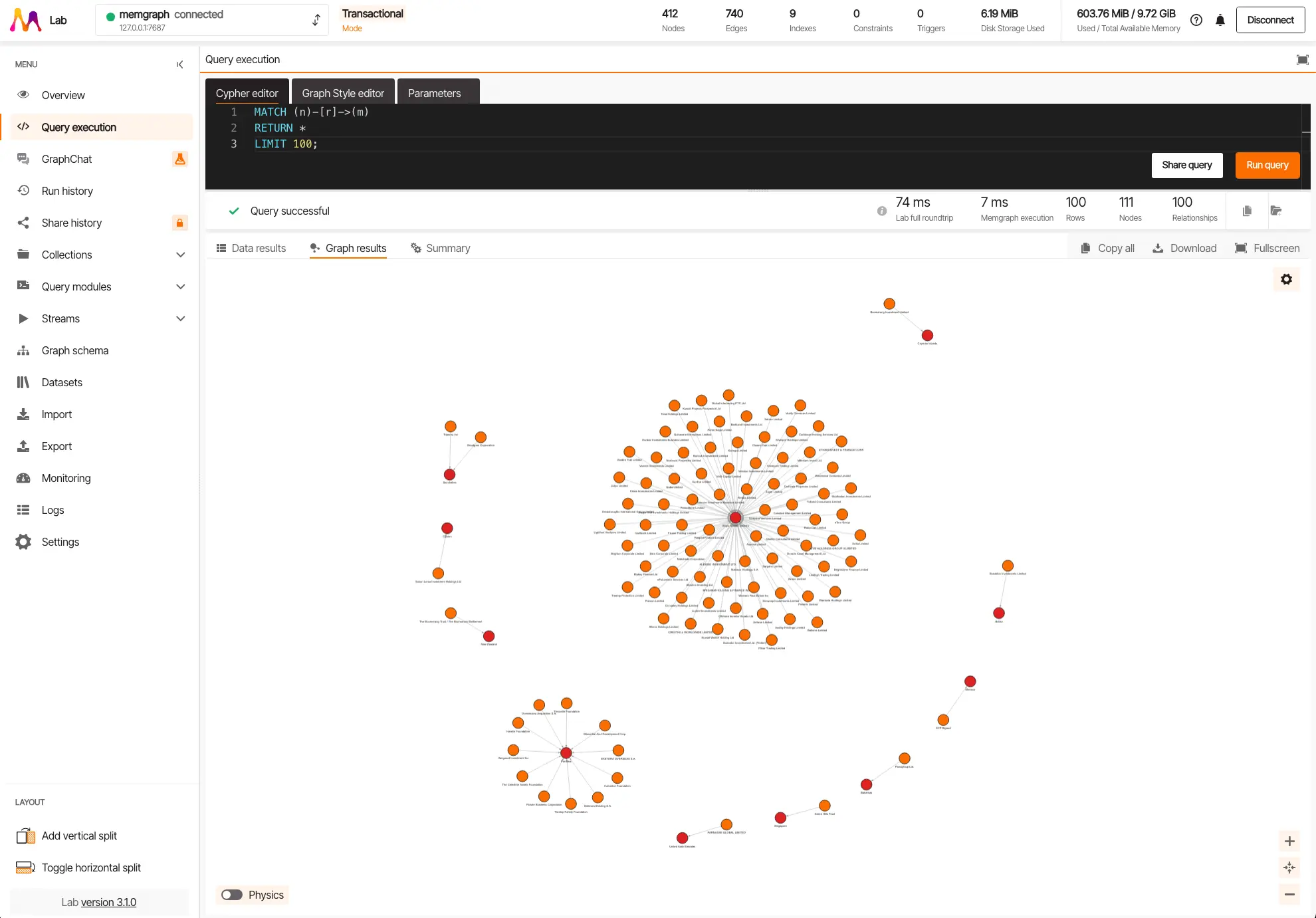 Memgraph Screenshot
