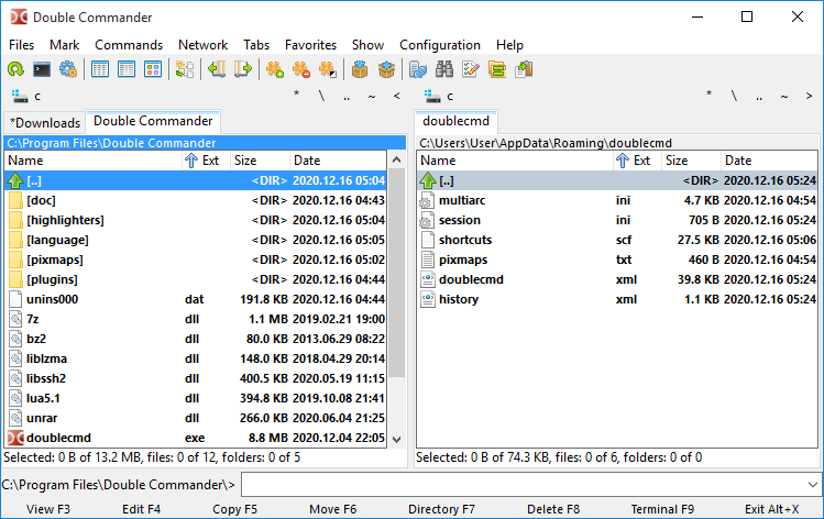 Double Commander Screenshot